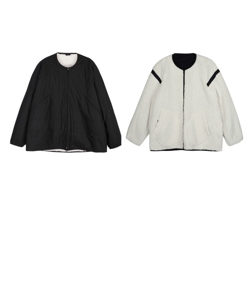 JNBY（ジェーエヌビーワイ）の「Reversible Round-neck Boa Jacket / リバーシブルジャケット（その他アウター・メンズ・ブラック・44/46）」の15枚目の写真