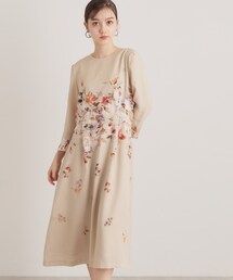 【着るだけでスタイルアップ／&yours project】パネルプリントワンピース