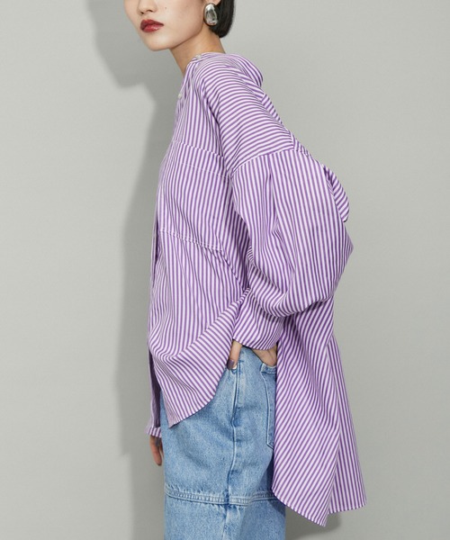 ADAM ET ROPE'（アダムエロペ）の「【WEB限定】・【定番人気】TCブロードバンドシャツ（シャツ/ブラウス・レディース・ブラック系その他/オフホワイト/ダークグリーン/ブルー系その他4/ブルー系その他6/パープル系その他3/ピンク・FREE）」の22枚目の写真