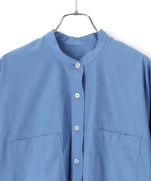 ADAM ET ROPE'（アダムエロペ）の「【WEB限定】・【定番人気】TCブロードバンドシャツ（シャツ/ブラウス・レディース・ブラック系その他/オフホワイト/ダークグリーン/ブルー系その他4/ブルー系その他6/パープル系その他3/ピンク・FREE）」の19枚目の写真