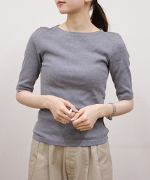 ORCIVAL | ORCIVAL/オーシバル ボートネックハーフスリーブプルオーバー BOATNECK HALF SLEEVE P.O. OR-C0423 CMR(Tシャツ/カットソー)