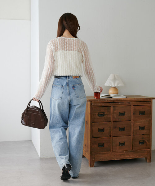 DISCOAT(ディスコート)の「【WEB限定】カットレースプルオーバー(Tシャツ/カットソー・レディース・アイボリー/ブラック・MEDIUM)」の8枚目の写真