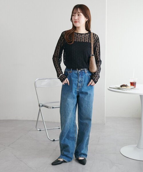 DISCOAT(ディスコート)の「【WEB限定】カットレースプルオーバー(Tシャツ/カットソー・レディース・アイボリー/ブラック・MEDIUM)」の15枚目の写真