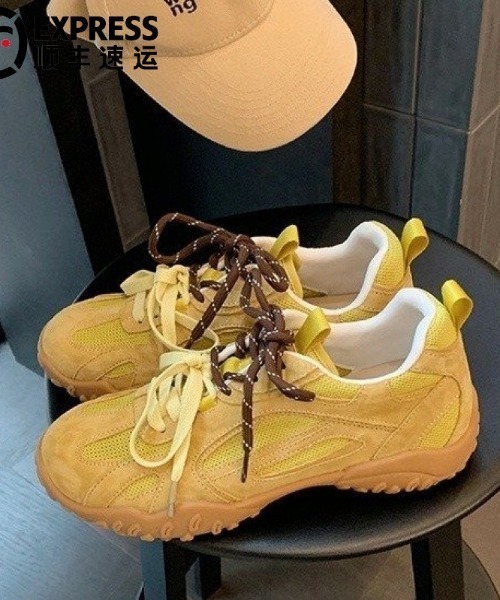 Teem Store（チームストア）の「配色紐トレーナースポーツスニーカー チャンキースニーカー（スニーカー・レディース・ホワイト/ピンク/イエロー/シルバー・S/M/L）」の13枚目の写真