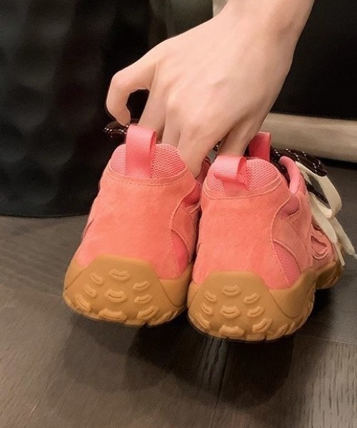 Teem Store（チームストア）の「配色紐トレーナースポーツスニーカー チャンキースニーカー（スニーカー・レディース・ホワイト/ピンク/イエロー/シルバー・S/M/L）」の19枚目の写真