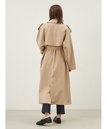 共ベルト付肩章デザイントレンチコート　0サイズ Mila owen 共ベルト付肩章デザイントレンチコート