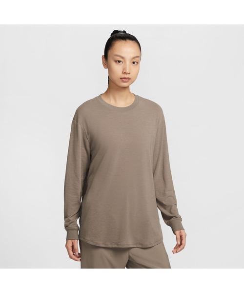 NIKE（ナイキ）の「ナイキ NIKE ナイキ  ワン DF ルーズ L/S トップ（Tシャツ/カットソー・レディース・ブラウン/ブラック・S/M/L/XL）」の2枚目の写真