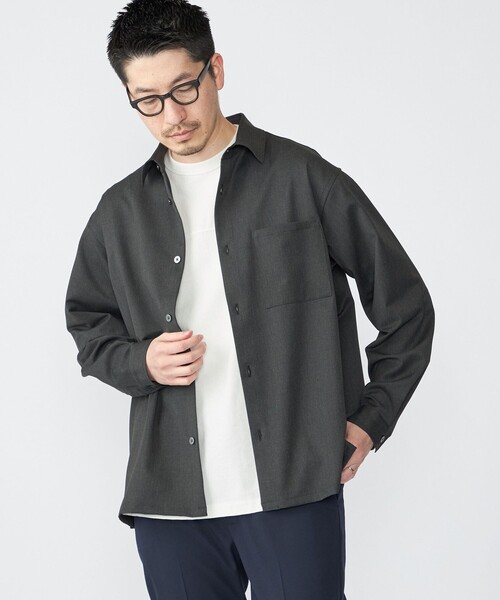 SHIPS（シップス）の「SHIPS: SMART MERINO(R) レギュラーカラー シャツ（シャツ/ブラウス・メンズ・ヘザーグレー/ダークグレー/キャメル・LARGE/MEDIUM/SMALL/X-LARGE）」の9枚目の写真