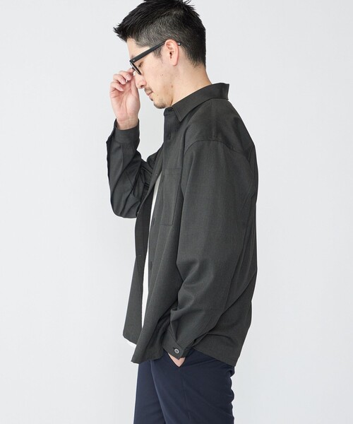 SHIPS（シップス）の「SHIPS: SMART MERINO(R) レギュラーカラー シャツ（シャツ/ブラウス・メンズ・ヘザーグレー/ダークグレー/キャメル・LARGE/MEDIUM/SMALL/X-LARGE）」の10枚目の写真