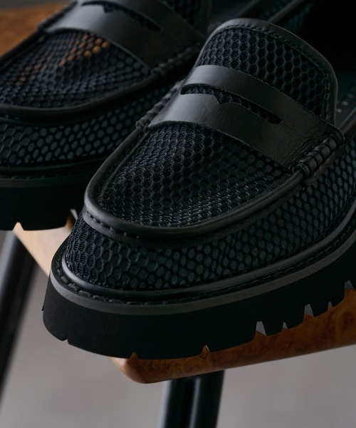 MOHI（モヒ）の「【MOHI】mesh loafers メッシュローファー GU1-23226-59-ME（ローファー・レディース・ブラック・37/36/39/38）」の3枚目の写真