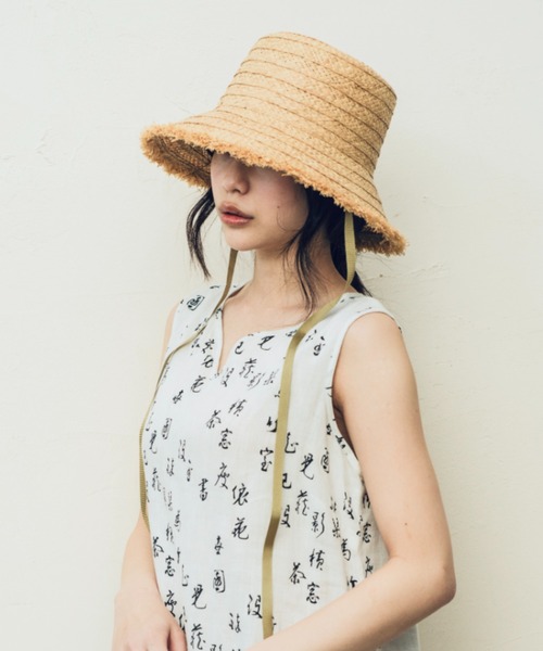 ORIENT MILLINERY（オリエント ミリナリー）の「SIAM【ｻｲｱﾑ】（ハット・レディース・ナチュラル/ブラック・FREE）」の9枚目の写真