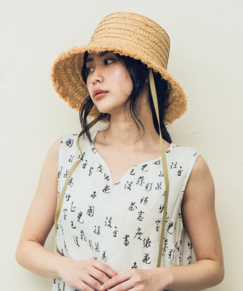 ORIENT MILLINERY（オリエント ミリナリー）の「SIAM【ｻｲｱﾑ】（ハット・レディース・ナチュラル/ブラック・FREE）」の4枚目の写真