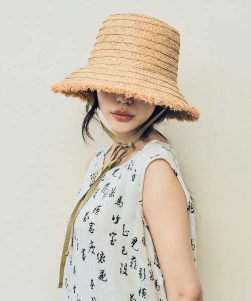 ORIENT MILLINERY（オリエント ミリナリー）の「SIAM【ｻｲｱﾑ】（ハット・レディース・ナチュラル/ブラック・FREE）」の5枚目の写真