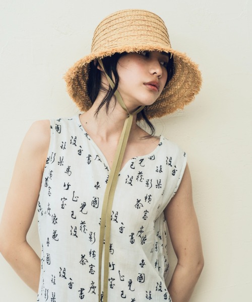 ORIENT MILLINERY（オリエント ミリナリー）の「SIAM【ｻｲｱﾑ】（ハット・レディース・ナチュラル/ブラック・FREE）」の7枚目の写真