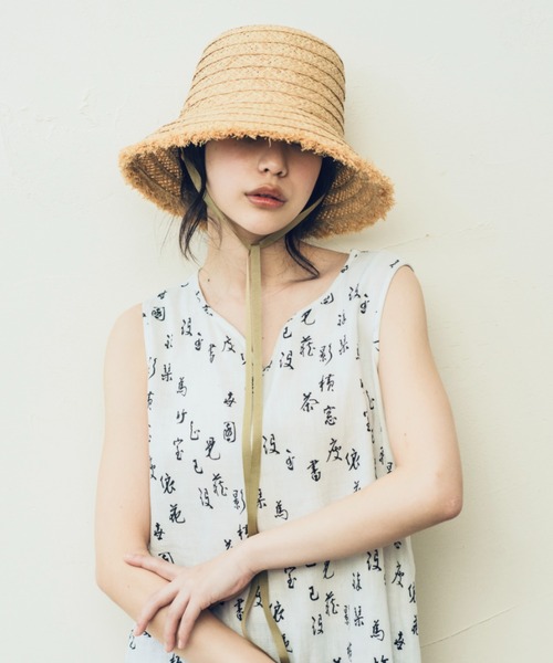 ORIENT MILLINERY（オリエント ミリナリー）の「SIAM【ｻｲｱﾑ】（ハット・レディース・ナチュラル/ブラック・FREE）」の8枚目の写真