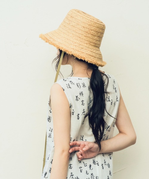 ORIENT MILLINERY（オリエント ミリナリー）の「SIAM【ｻｲｱﾑ】（ハット・レディース・ナチュラル/ブラック・FREE）」の12枚目の写真