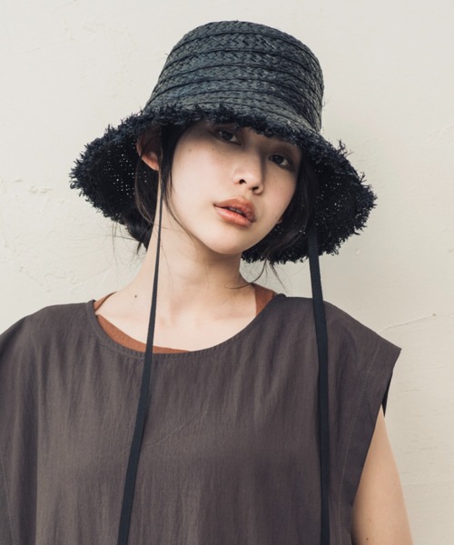 ORIENT MILLINERY（オリエント ミリナリー）の「SIAM【ｻｲｱﾑ】（ハット・レディース・ナチュラル/ブラック・FREE）」の15枚目の写真