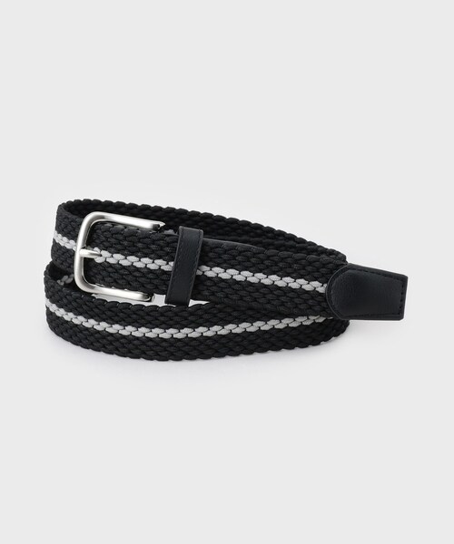 THE SHOP TK (ザ ショップ ティーケー )の「◆ゴムメッシュベルト 新色追加 / ストレッチ(ベルト・メンズ・ブラック/ベージュ系その他3/ホワイト系4/ブラック系/ブラック系2/ブラック系3・00)」の4枚目の写真