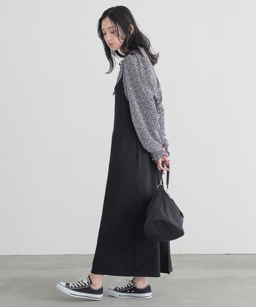 n'OrLABEL（ノアールレーベル）の「小花柄スキッパーブラウス（シャツ/ブラウス・レディース・ブラック/ブルー/レッド・2/1）」の7枚目の写真