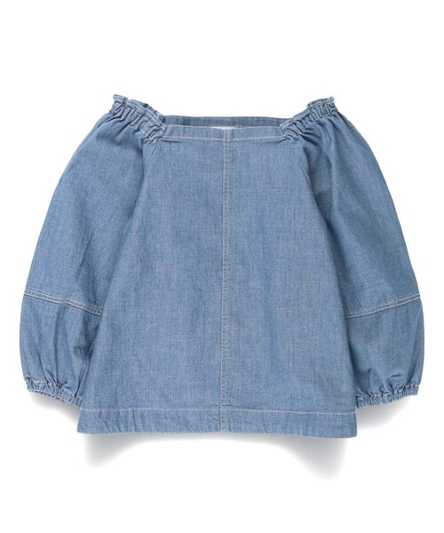 EDWIN（エドウィン）の「【Ou? by EDWIN】2WAYデニムスモック（シャツ/ブラウス・キッズ・ブルー・110/150/120/100/130/90/140）」の2枚目の写真