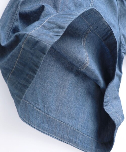 EDWIN（エドウィン）の「【Ou? by EDWIN】2WAYデニムスモック（シャツ/ブラウス・キッズ・ブルー・110/150/120/100/130/90/140）」の6枚目の写真
