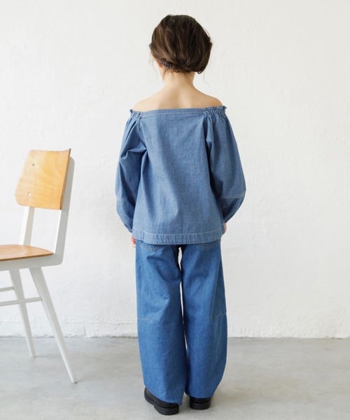 EDWIN（エドウィン）の「【Ou? by EDWIN】2WAYデニムスモック（シャツ/ブラウス・キッズ・ブルー・110/150/120/100/130/90/140）」の10枚目の写真