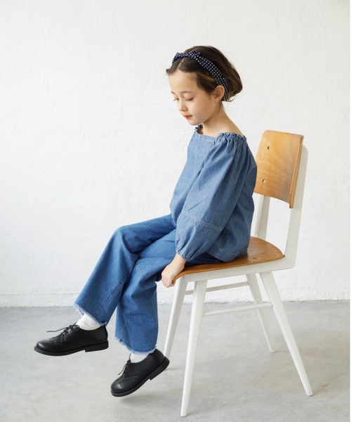 EDWIN（エドウィン）の「【Ou? by EDWIN】2WAYデニムスモック（シャツ/ブラウス・キッズ・ブルー・110/150/120/100/130/90/140）」の9枚目の写真