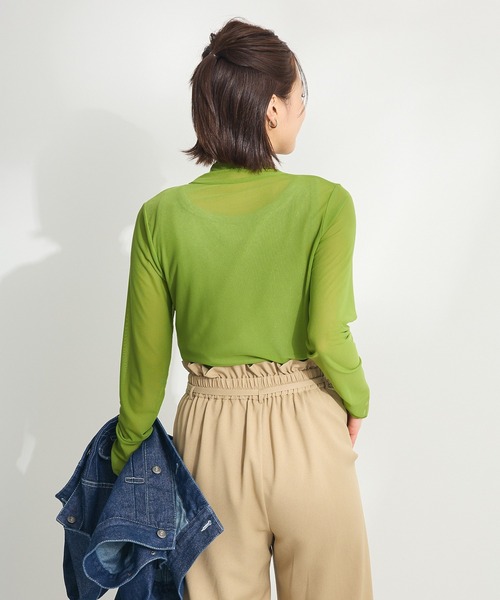 CRAFT STANDARD BOUTIQUE（クラフトスタンダードブティック）の「チュールトップスインナー　◆（Tシャツ/カットソー・レディース・ブラウン/グリーン/アイボリー/ブラック・FREE）」の8枚目の写真