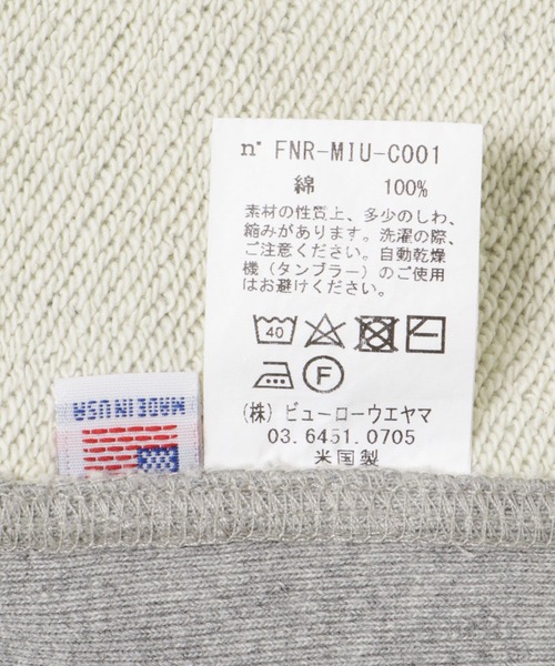 URBAN RESEARCH(アーバンリサーチ)の「FORNIGNER Made in USA Crew Sweat(スウェット・メンズ・ホワイト/ブラック/グレー・1/2/3)」の13枚目の写真