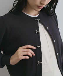 VIS | 【洗える】ミラノリブリボンモチーフカーディガン(カーディガン/ボレロ)