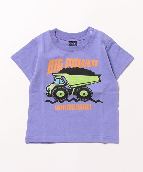 Crescent(クレッセント)の「働く車プリント半袖Tシャツ(Tシャツ/カットソー・キッズ・サックスブルー/イエロー/パープル/ホワイト・90/80/130/120/110/100)」の3枚目の写真