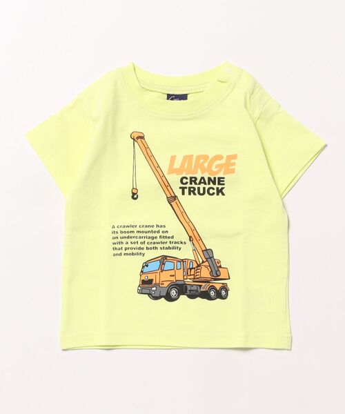 Crescent(クレッセント)の「働く車プリント半袖Tシャツ(Tシャツ/カットソー・キッズ・サックスブルー/イエロー/パープル/ホワイト・90/80/130/120/110/100)」の4枚目の写真