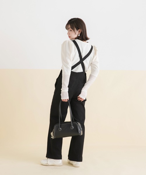 rectangle(レクタングル)の「フィット&フローオーバーオール【大きいサイズ有】(サロペット/オーバーオール・レディース・アイボリー/ブラック/ベージュ・M~L/LL~3L)」の19枚目の写真
