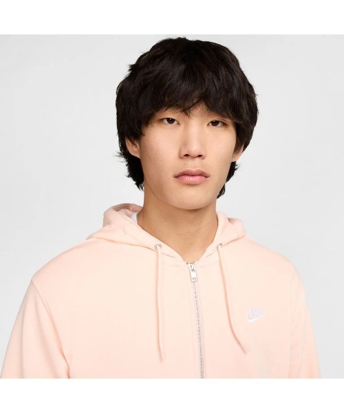 NIKE(ナイキ)の「《NIKEアパレル》クラブ FT L/S フルジップ フーディ(パーカー・メンズ・ブラック/ヘザーグレー/ピンク系その他・L/M/S/XL/2XL)」の9枚目の写真
