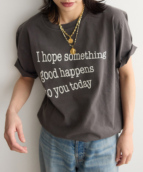 tシャツ 「MIXTA/ミクスタ」I HOPE CREW  T-SHITS：Tシャツ レディース MIXTA/ミクスタ】I HOPE CREW T-SHITS：Tシャツ（Tシャツ