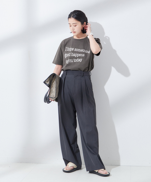 MIXTA（ミクスタ）の「【MIXTA/ミクスタ】I HOPE CREW  T-SHITS：Tシャツ（Tシャツ/カットソー・レディース・ブラック/アイボリー・MEDIUM）」の8枚目の写真