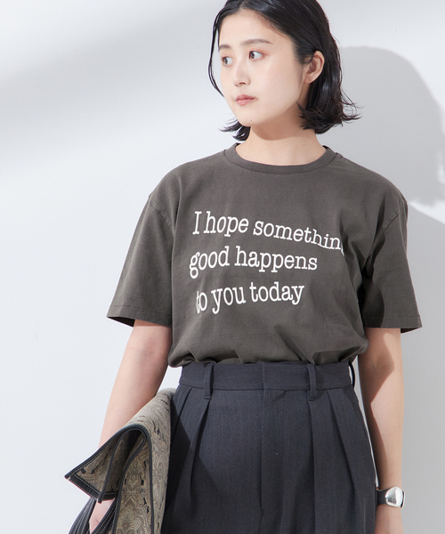 MIXTA（ミクスタ）の「【MIXTA/ミクスタ】I HOPE CREW  T-SHITS：Tシャツ（Tシャツ/カットソー・レディース・ブラック/アイボリー・MEDIUM）」の15枚目の写真