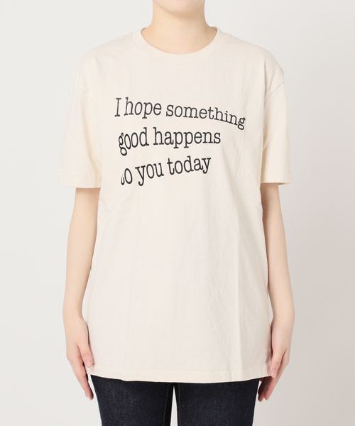MIXTA（ミクスタ）の「【MIXTA/ミクスタ】I HOPE CREW  T-SHITS：Tシャツ（Tシャツ/カットソー・レディース・ブラック/アイボリー・MEDIUM）」の5枚目の写真