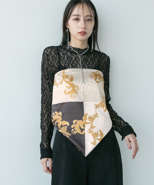 HARE(ハレ)の「クラシックガラBIGスカーフ(HARE)(ストール/ショール・レディース・オレンジ・FREE)」の8枚目の写真