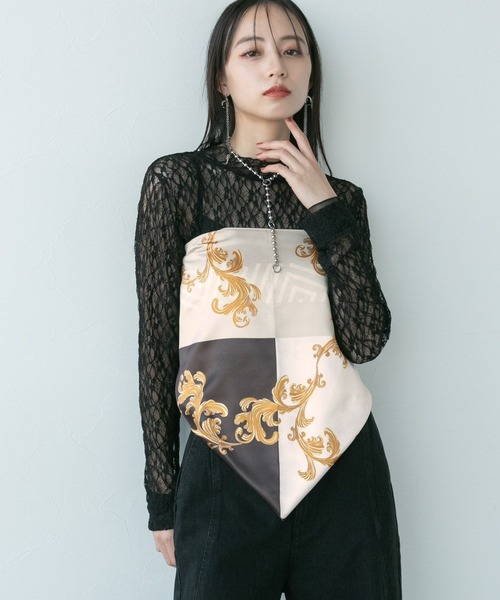 HARE(ハレ)の「クラシックガラBIGスカーフ(HARE)(ストール/ショール・レディース・オレンジ・FREE)」の9枚目の写真