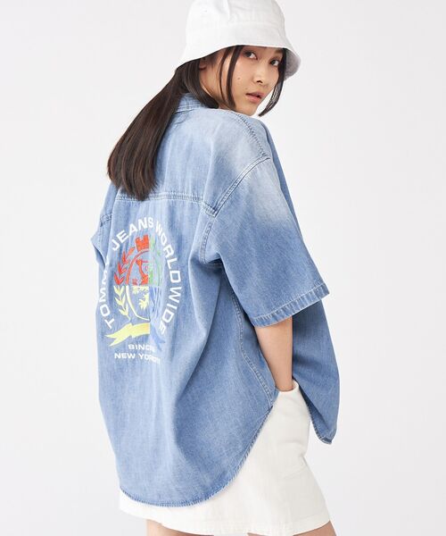 トミージーンズ  JEANS チェックオーバーシャツ （ブルー） トミージーンズ TOMMY JEANS チェックオーバーシャツ （ブルー
