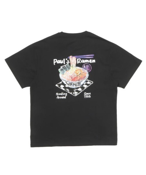VANS（バンズ）の「VANS ヴァンズ RAMEN TEE ショートスリーブ VN000U0HBLK ABC-MART限定 BLACK（Tシャツ/カットソー・メンズ・ブラック・X-LARGE/LARGE/MEDIUM/XX-LARGE）」の2枚目の写真