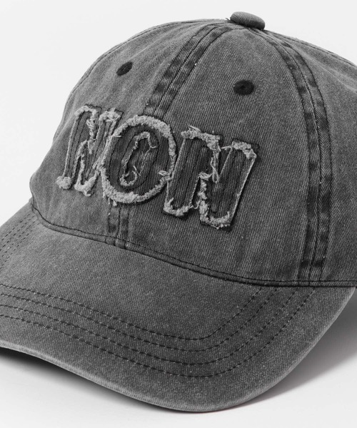 KBF（ケイビーエフ）の「ダメージデザインCAP（キャップ・レディース・ベージュ/チャコールグレー・ONE）」の10枚目の写真