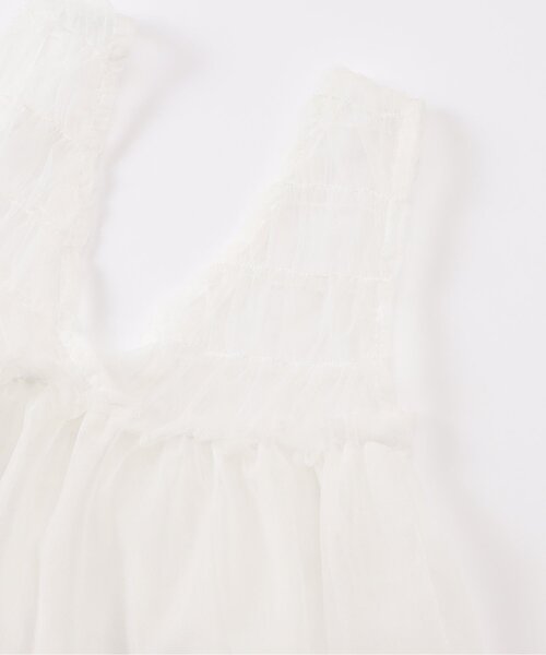 F.O.KIDS（エフオーキッズ）の「【ジュニア対応】Girls　チュールベストセット半袖Tシャツ（Tシャツ/カットソー・キッズ・チャコール/ミント/オフホワイト・80/90/100/110/120/130/140）」の8枚目の写真