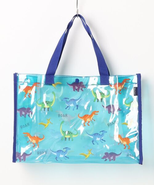 Kids Foret（キッズフォーレ）の「総柄プールバッグ（スイムグッズ・キッズ・ブラック/グリーン/ターコイズブルー/ブルー/イエロー×グリーン・FREE）」の4枚目の写真