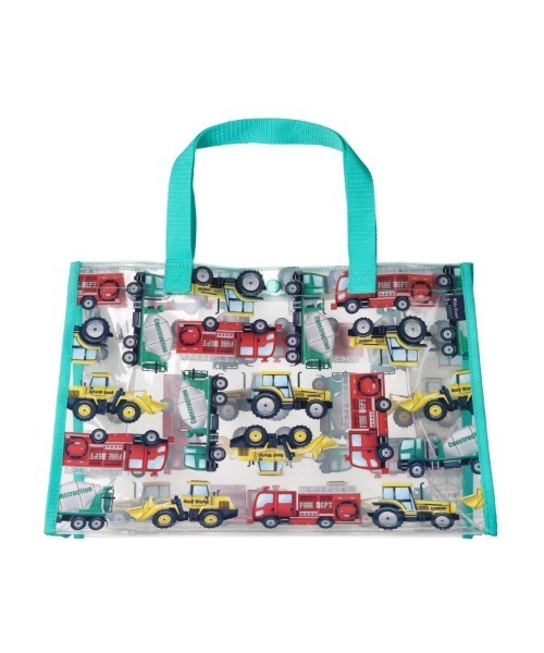 Kids Foret（キッズフォーレ）の「総柄プールバッグ（スイムグッズ・キッズ・ブラック/グリーン/ターコイズブルー/ブルー/イエロー×グリーン・FREE）」の10枚目の写真