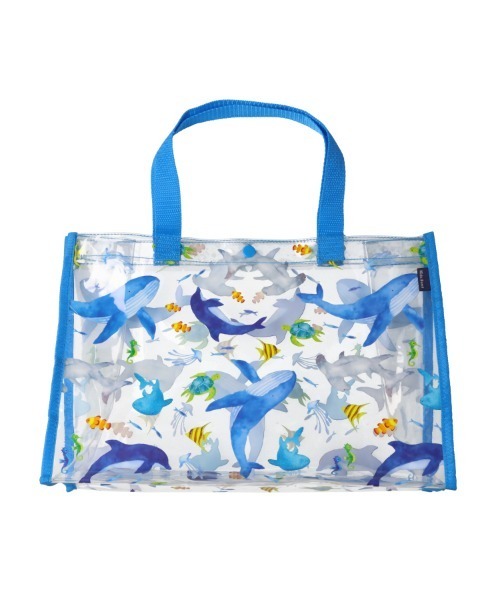 Kids Foret（キッズフォーレ）の「総柄プールバッグ（スイムグッズ・キッズ・ブラック/グリーン/ターコイズブルー/ブルー/イエロー×グリーン・FREE）」の13枚目の写真