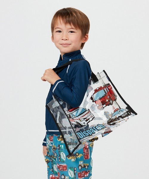 Kids Foret（キッズフォーレ）の「総柄プールバッグ（スイムグッズ・キッズ・ブラック/グリーン/ターコイズブルー/ブルー/イエロー×グリーン・FREE）」の19枚目の写真