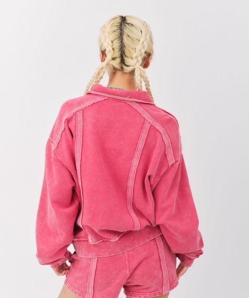 atmos pink(アトモスピンク)の「atmos pink Pigment Sweatshirt / アトモス ピンク ピグメント スウェットシャツ(スウェット・レディース・ピンク/ブラック/ブルー・FREE)」の13枚目の写真