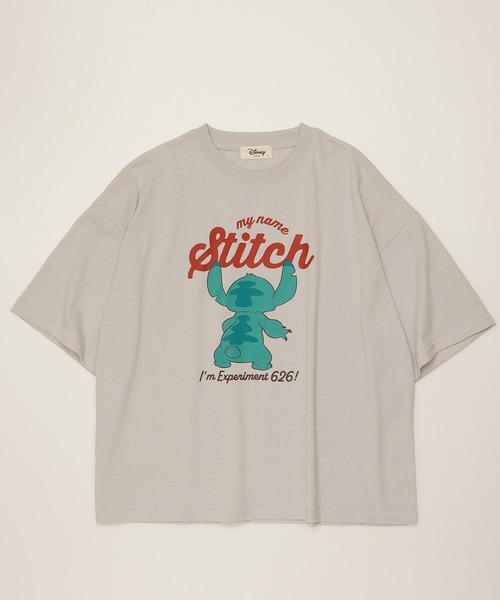 Disney（ディズニー）の「【DISNEY/ディズニー】天竺 プリント WIDE 半袖Tシャツ リロ・アンド・スティッチ（Tシャツ/カットソー・レディース・グレー/アクア/レッド/スミクロ・M/L）」の13枚目の写真